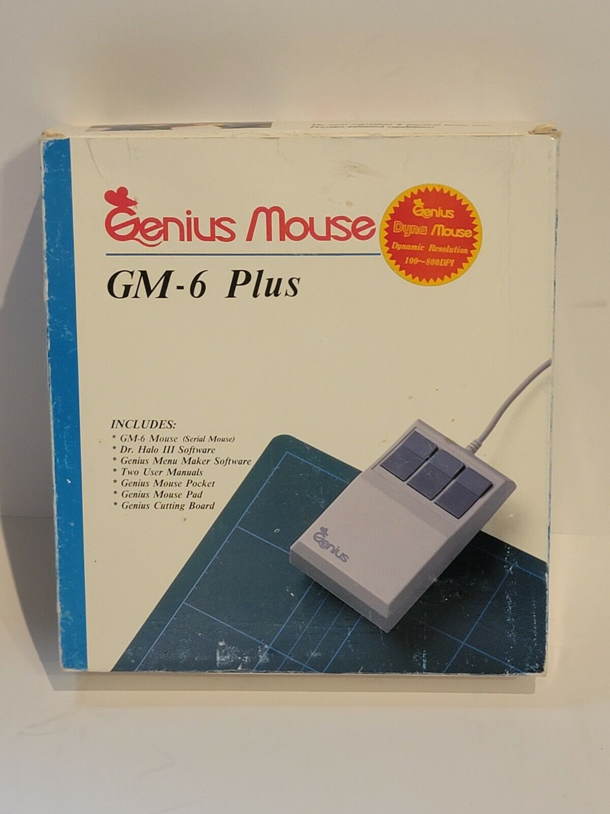 Vintage Genius Mouse GM-6 Plus Computer  Computing Mouse  