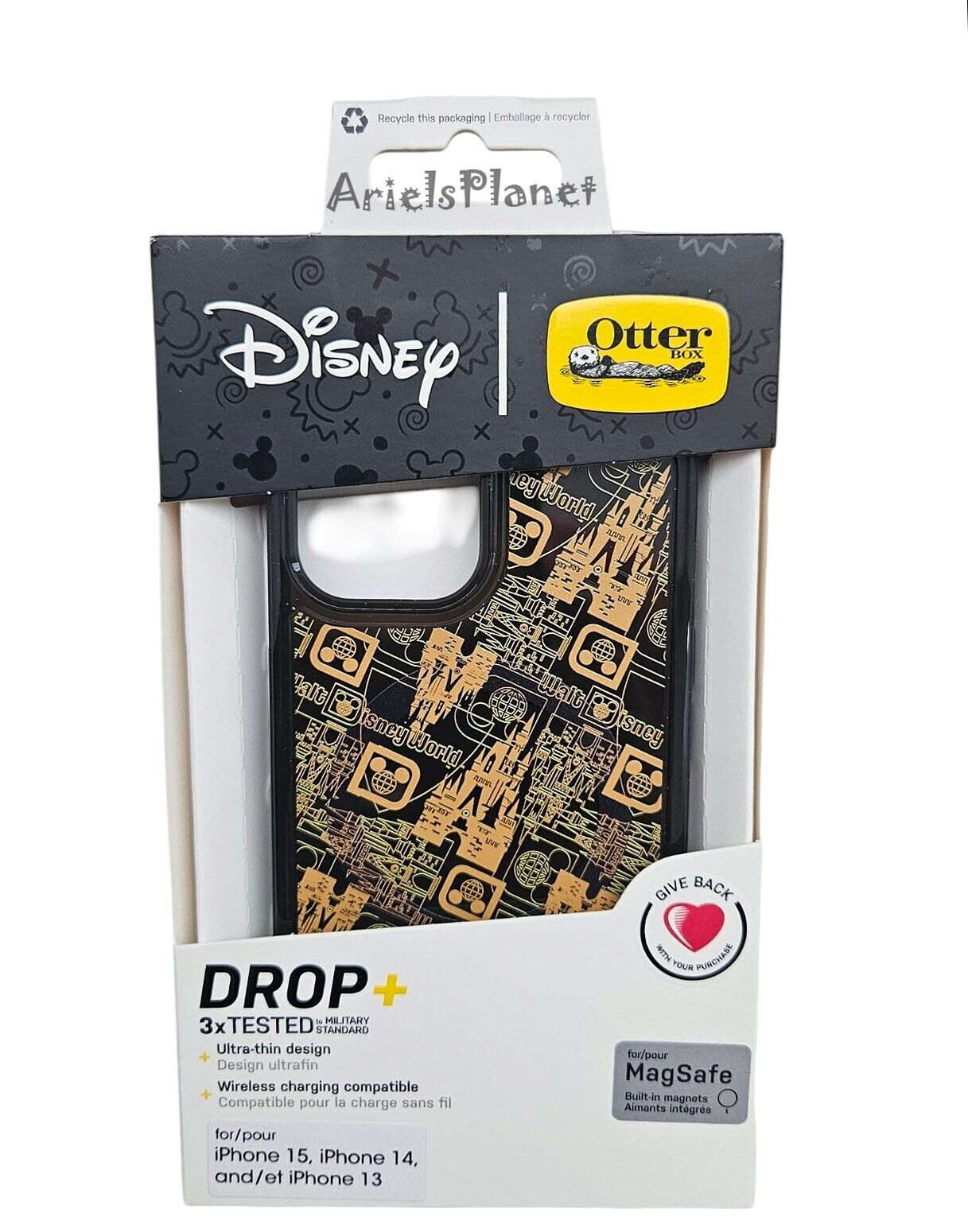 Disney Parks Otter Box Cinderella Castle Mickey Logo iPhone 13, 14, 15 Cover