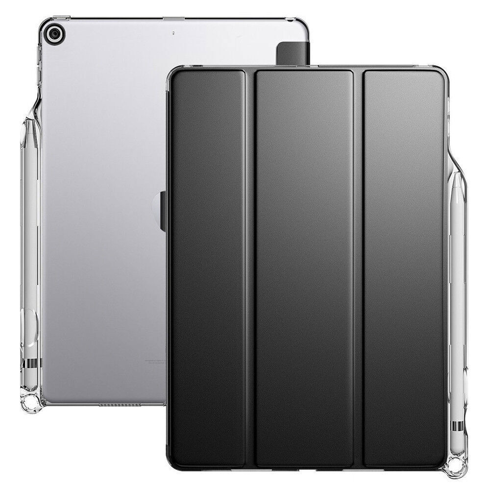 Smart Trifold Case For Apple iPad 9.7 2018 Clear TPU Back Shockproof Cover