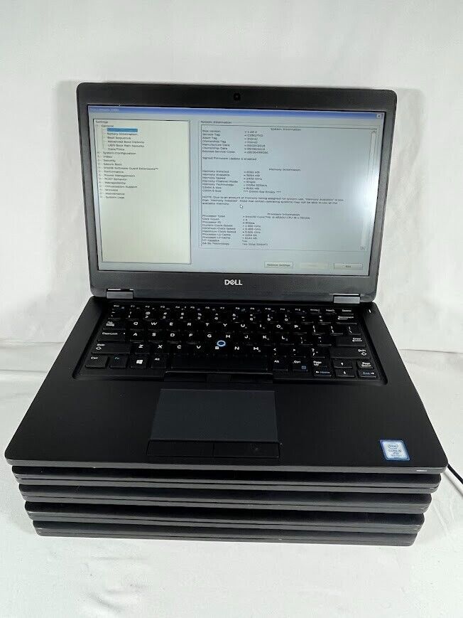 Lot of 5 Dell Latitude 5490 14” Laptops i5-8350U, 8GB, 256GB SSD, FHD, Windows11