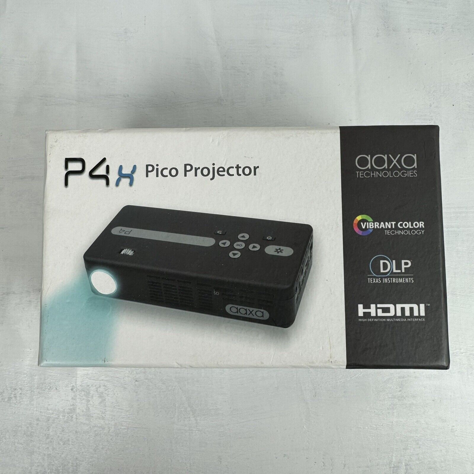 P4X Pico Projector aaxa Technologies Texas Instruments Media Player DLP RGB LED