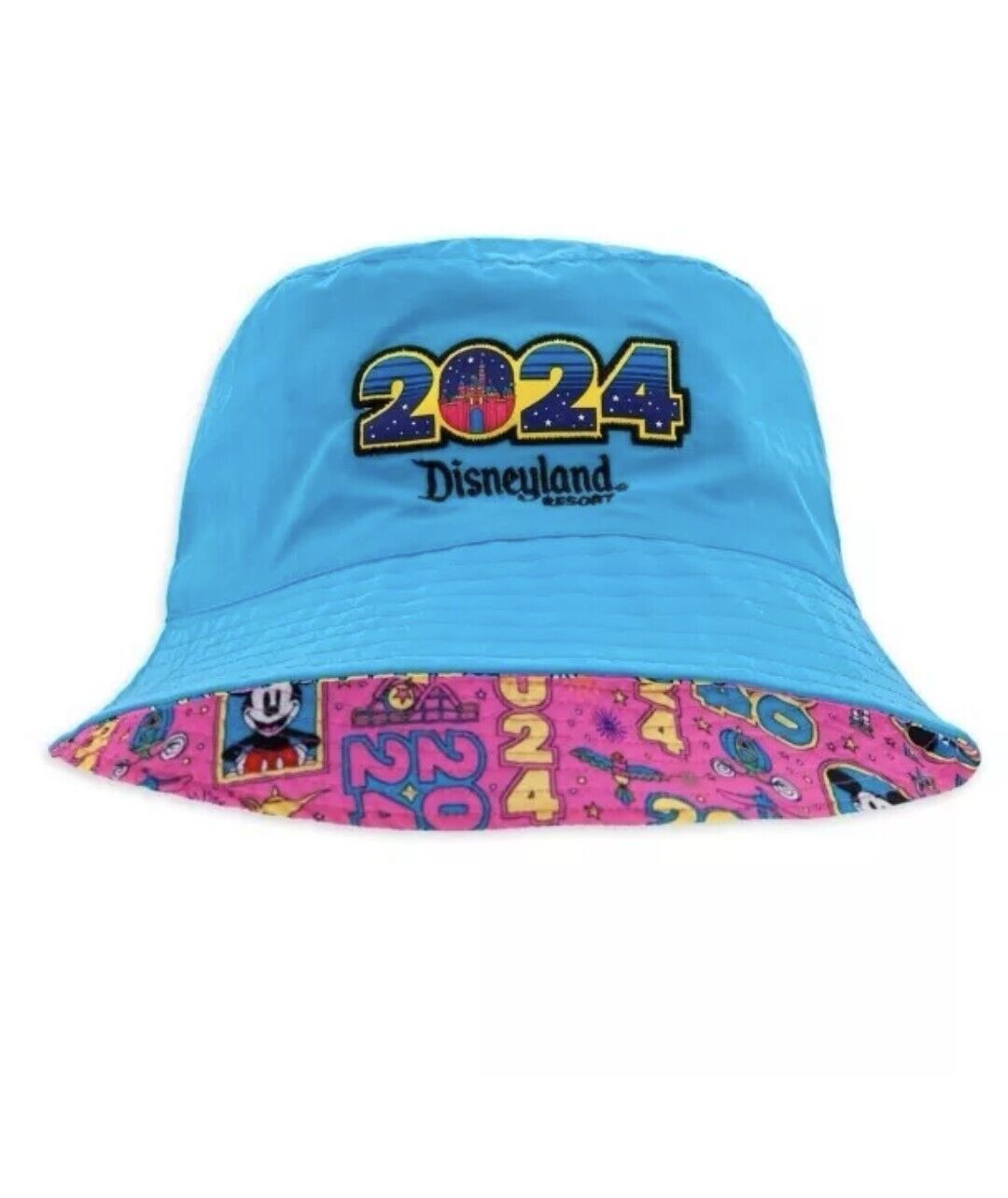2024 Disney Parks Mickey Mouse & Friends Four Parks Reversible Bucket Hat New