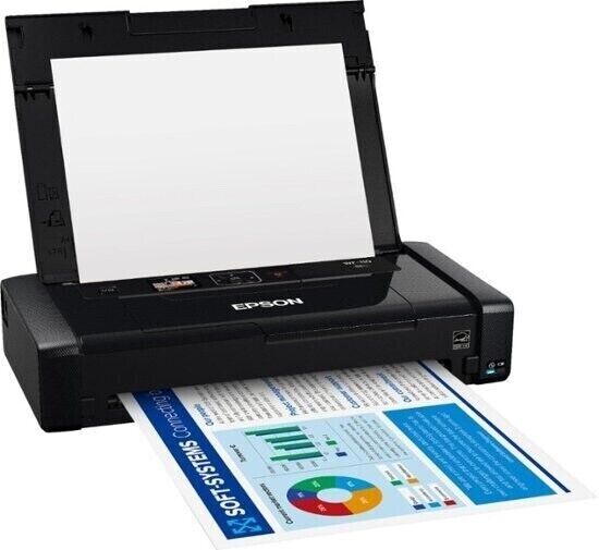 New Epson WorkForce WF-110 Wireless Mobile Inkjet Printer - Black