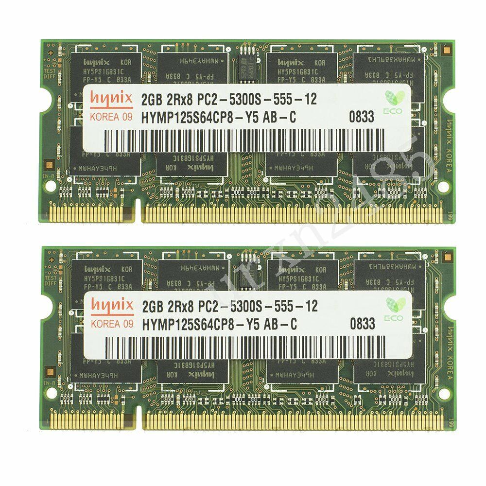 For Hynix 4GB 2x 2GB 2GB 2x 1GB DDR2-667MHz PC2-5300S SODIMM Laptop Memory LOT