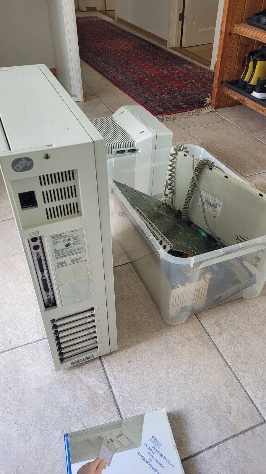 Vintage IBM Personal System/2 Model 80 with spare parts