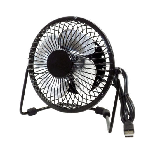 5inches Metal USB Powered mini Cooling Fan for Desktop Laptop Black