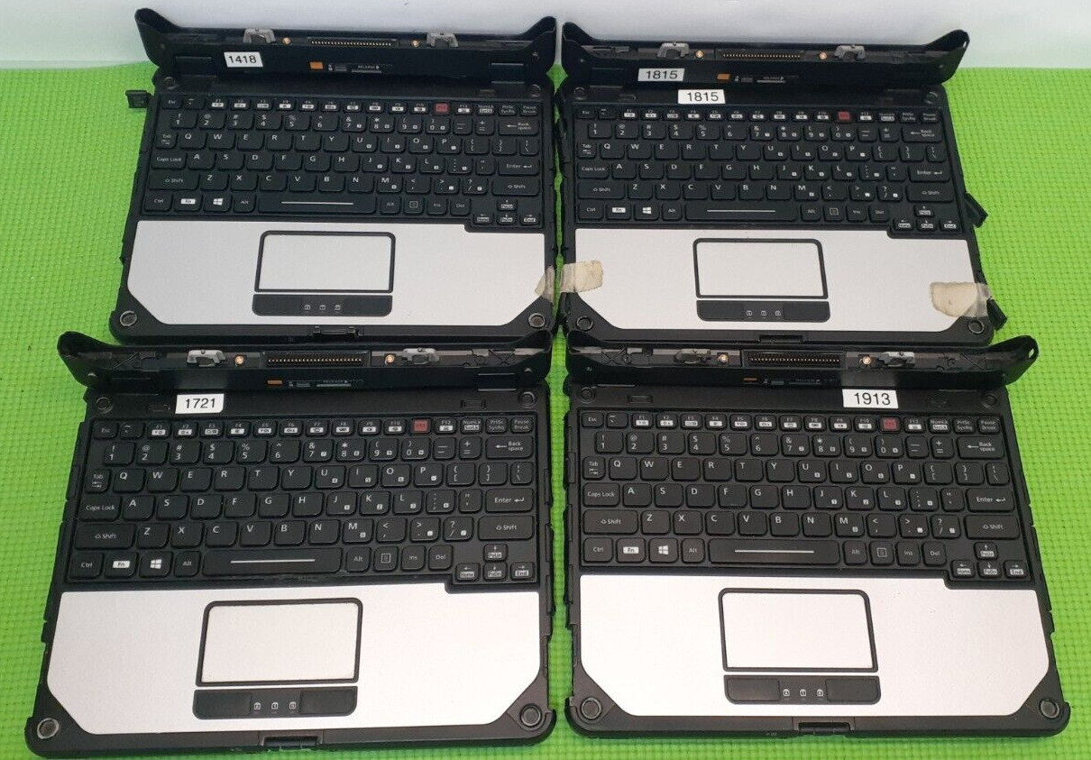 *AS-IS* Lot of 4 Panasonic CF-VEK20 Keyboard Base Docks ToughBook  For Parts