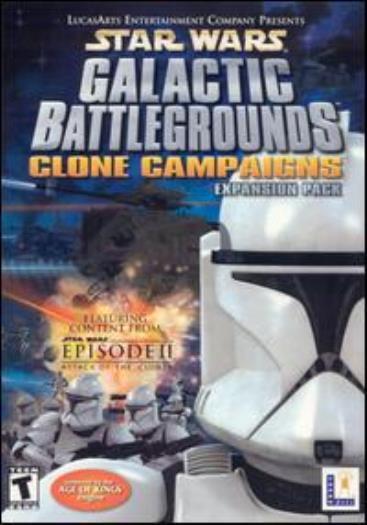 Star Wars Galactic Battlegrounds Clone Campaigns PC CD sci-fi RTS game add-on