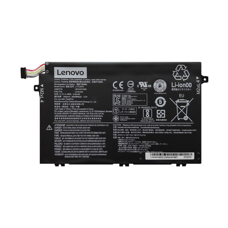 New Genuine L17L3P51 battery For ThinkPad E480 E490 E495 E590 E580 E595 01AV445