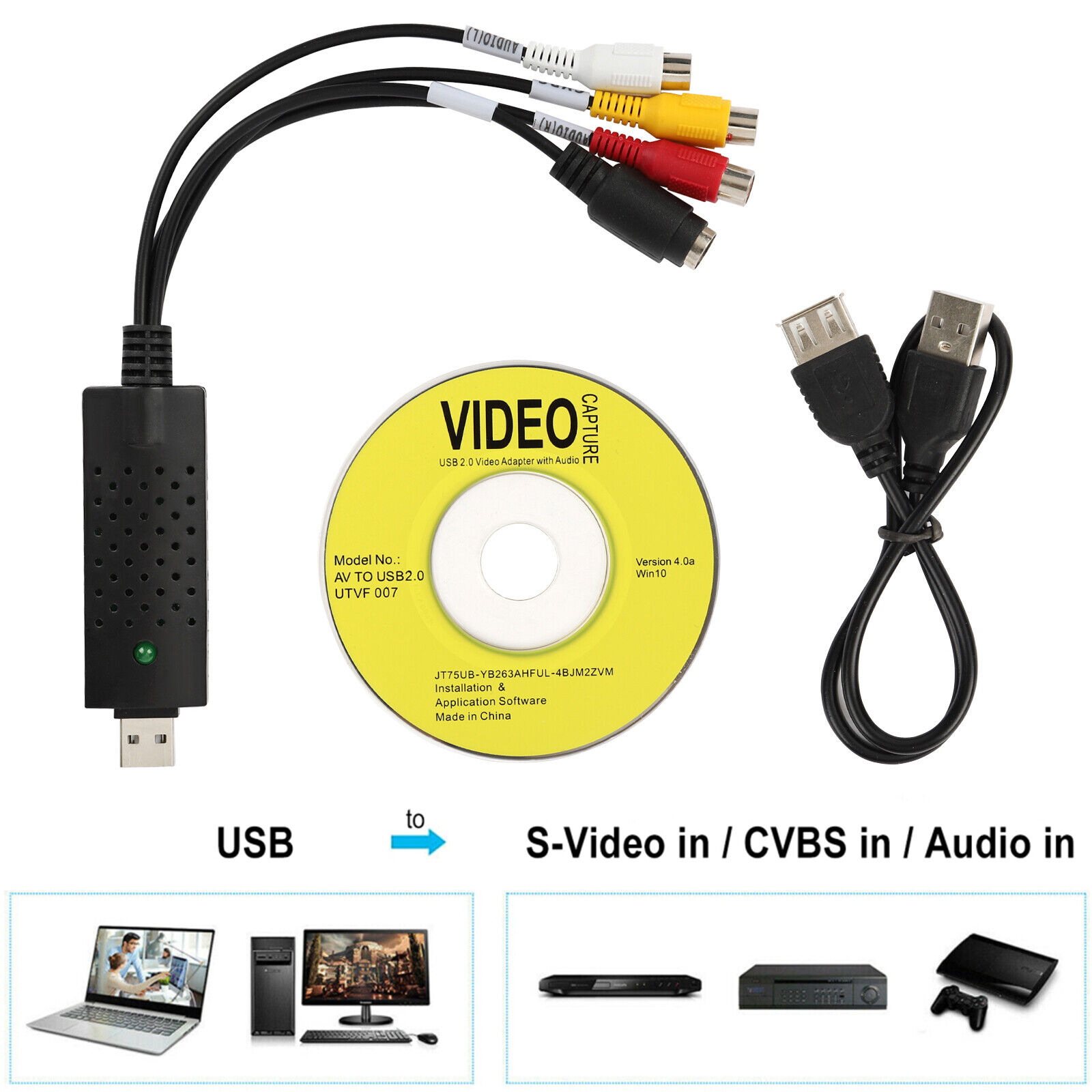 Easycap USB 2.0 Audio TV VHS to DVD Converter Capture Adapter Capture Card