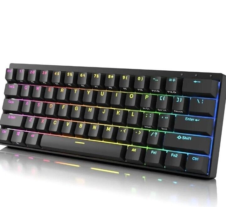 DURGOD Venus 60% RGB Mechanical Gaming Keyboard | 61 Keys | USB Type C . 69