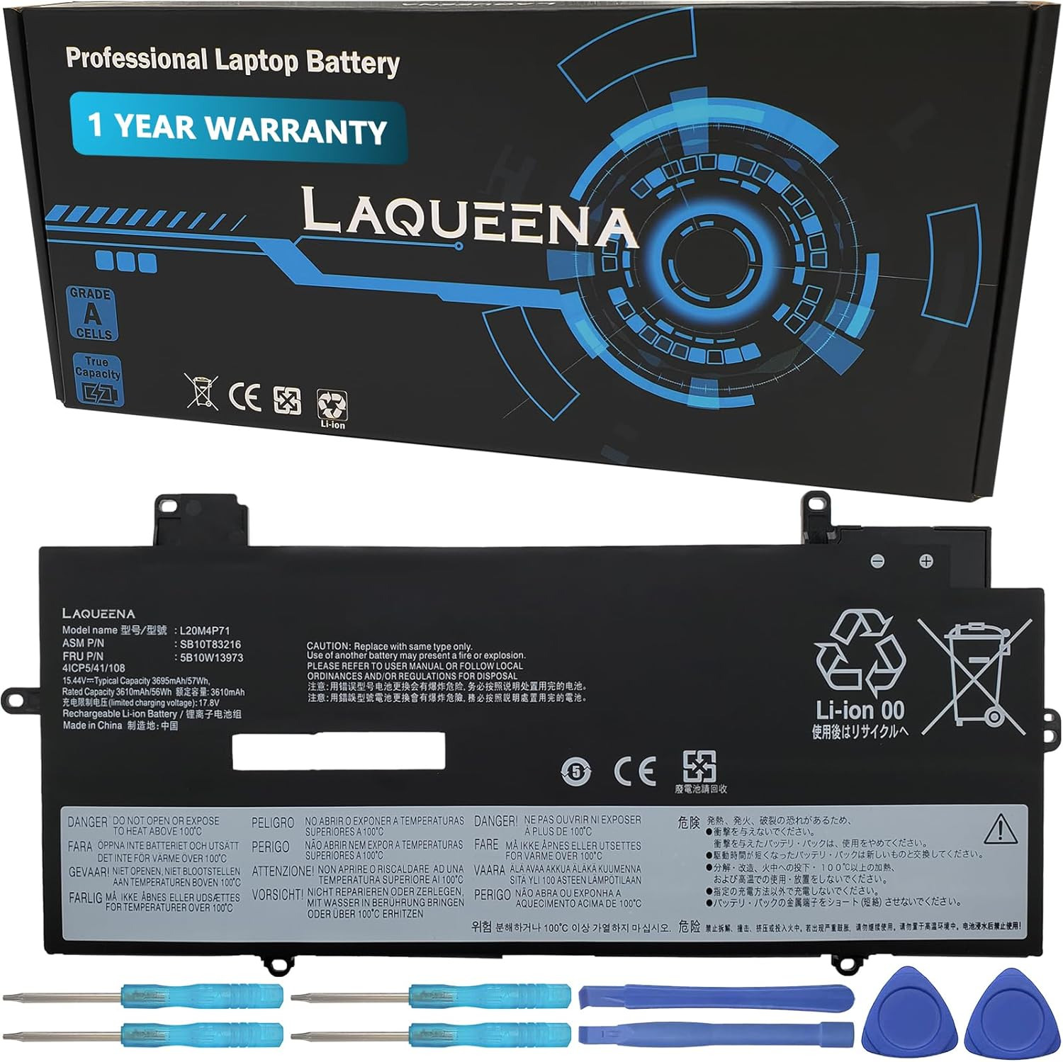 L20M4P71 Laptop Battery Compatible with Lenovo Thinkpad X1 Carbon 9Th 10Th Gen