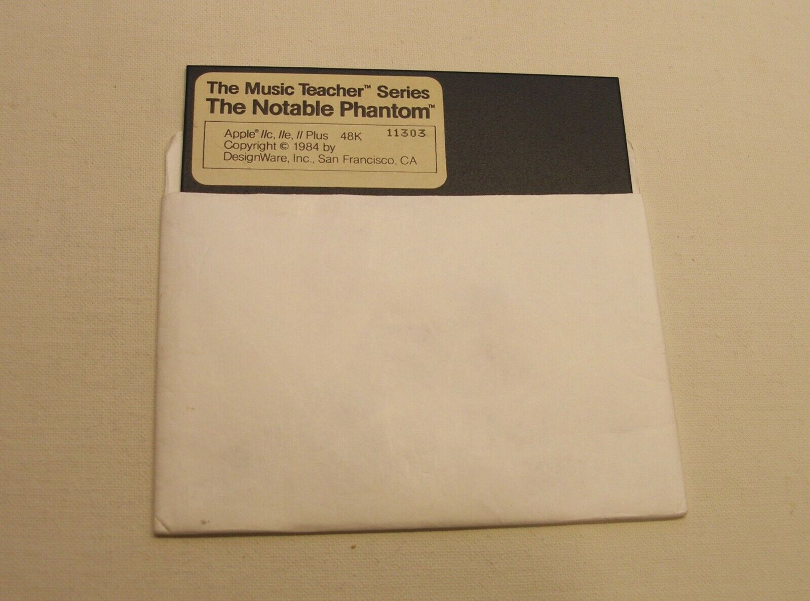 RARE Notable Phantom Disk for Apple II+, Apple IIe, Apple IIc, Apple IIGS