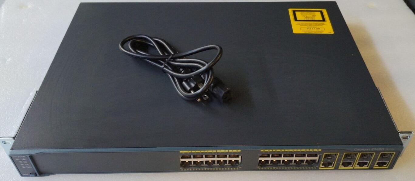 Cisco WS-C2960G-24TC-L 24-Port Gigabit w/ 1Gb SFP Switch WS-C2960G-24TC-L V03