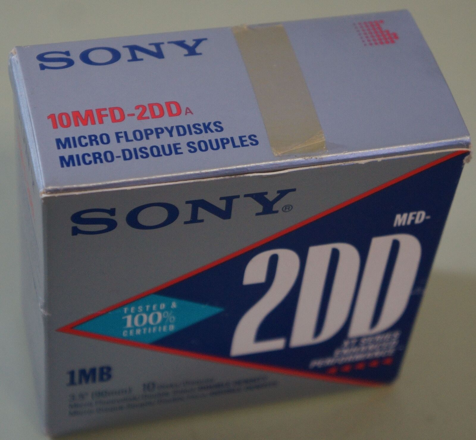 Sony Pack of 10 MFD-2DD Micro Floppy Disks Double Sided / Double Density - NOS