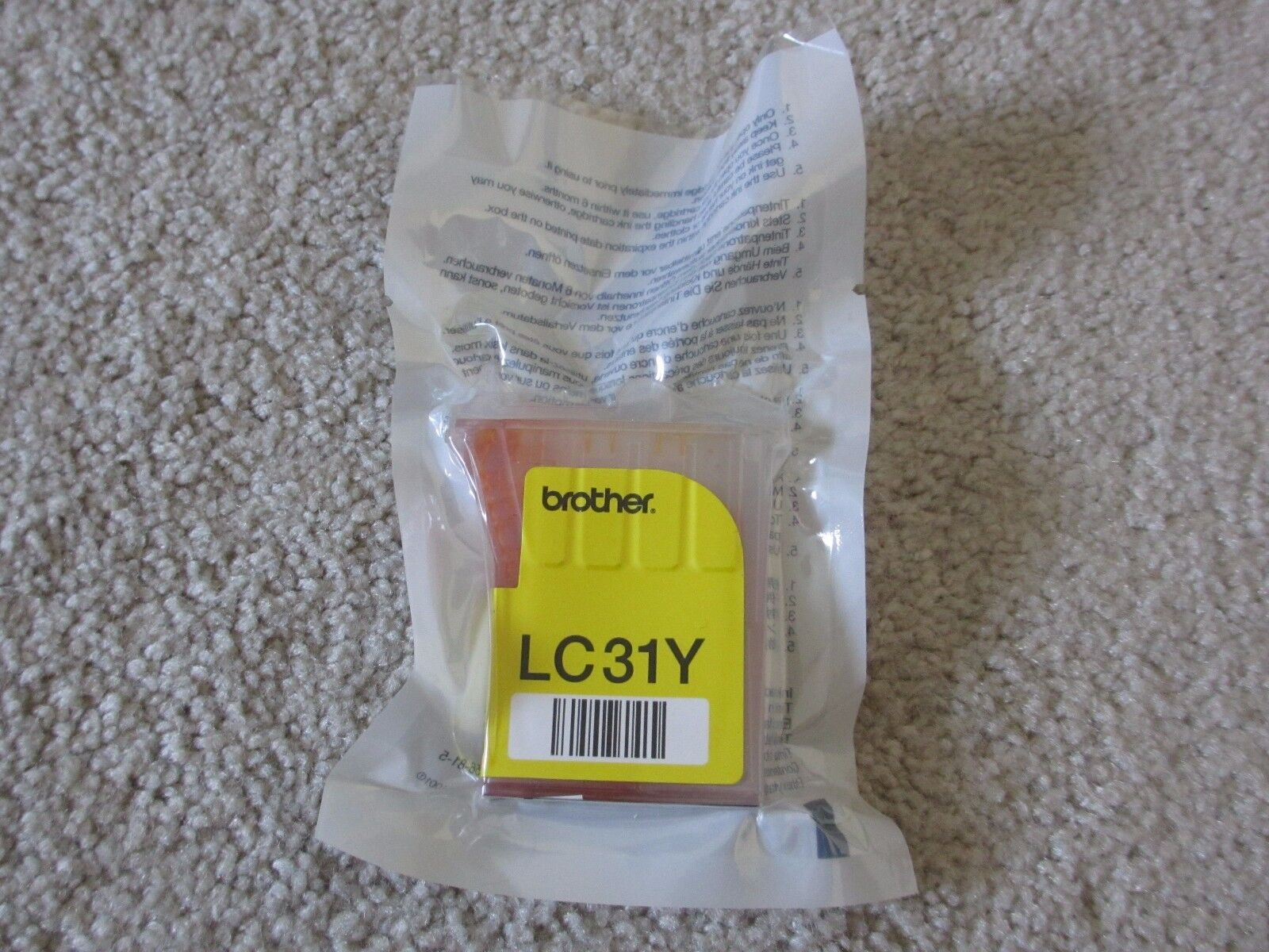 ☀️☀️☀️ NEW GENUINE BROTHER LC31Y Yellow Inkjet Cartridge Tank - Expired ☀️☀️☀️