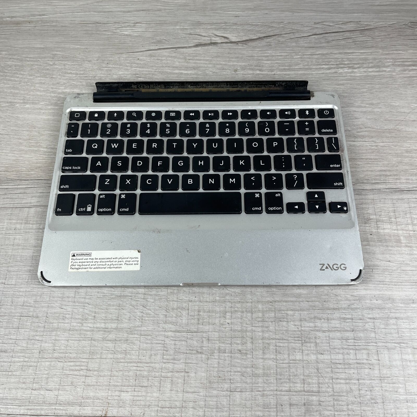ZAGG Slim Book Black Ultrathin 78-Keys Detachable Bluetooth Keyboard for Apple
