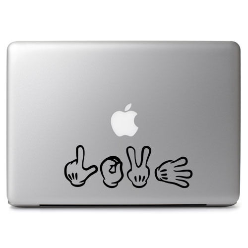 Mickey Mouse Hands Love Decal Sticker for Car Window Wall Decor Macbook Laptop