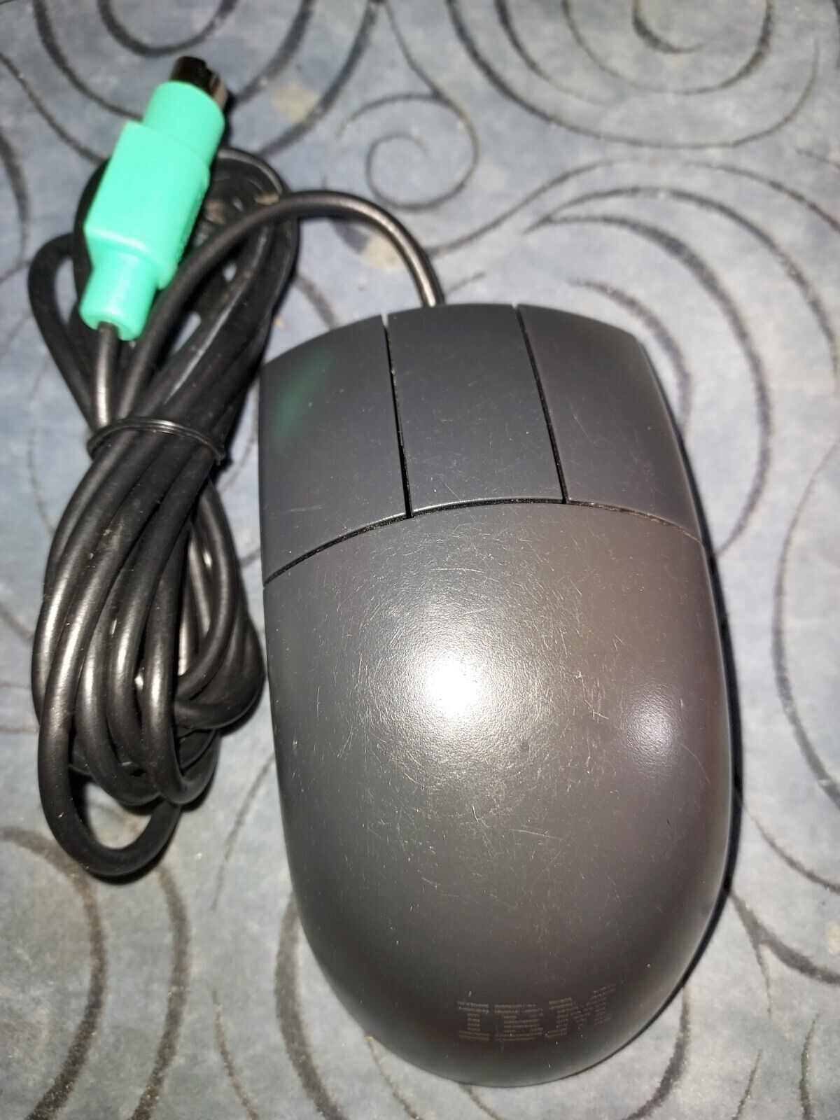 Vintage IBM Logitech M-S34 Two-Button PS/2 Wired Ball Mouse