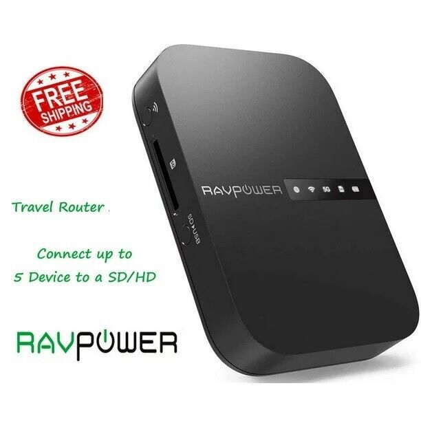 Portable FileHub Wireless Travel Router 2.4G 5G Power Bank File Transfer Data US