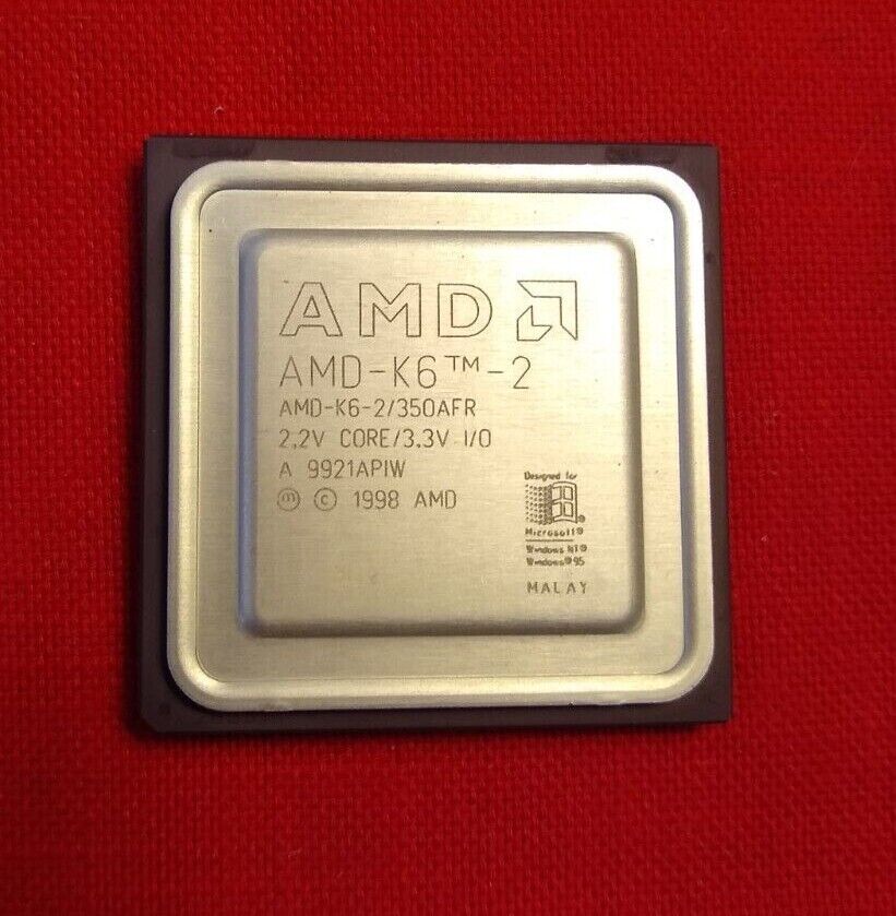 AMD AMD-K6-2/350AFR K6-2 350AFR 350mhz Processor CPU ✅ Working Rare Vintage 