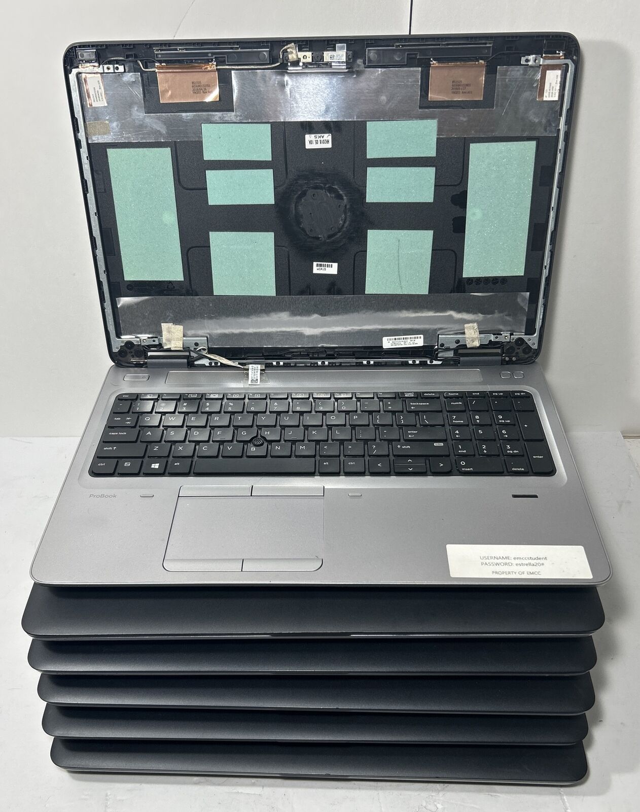 (LOT OF 6) HP ProBook 650 G3 i5-7200U 2.50GHz 8GB RAM NO SSD OR SCREEN FOR PARTS