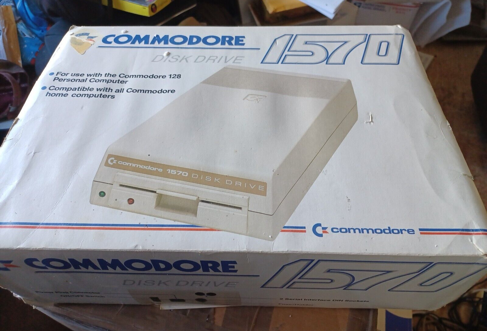 RARE Vintage Commodore 1570 Floppy drive - tested working w/package