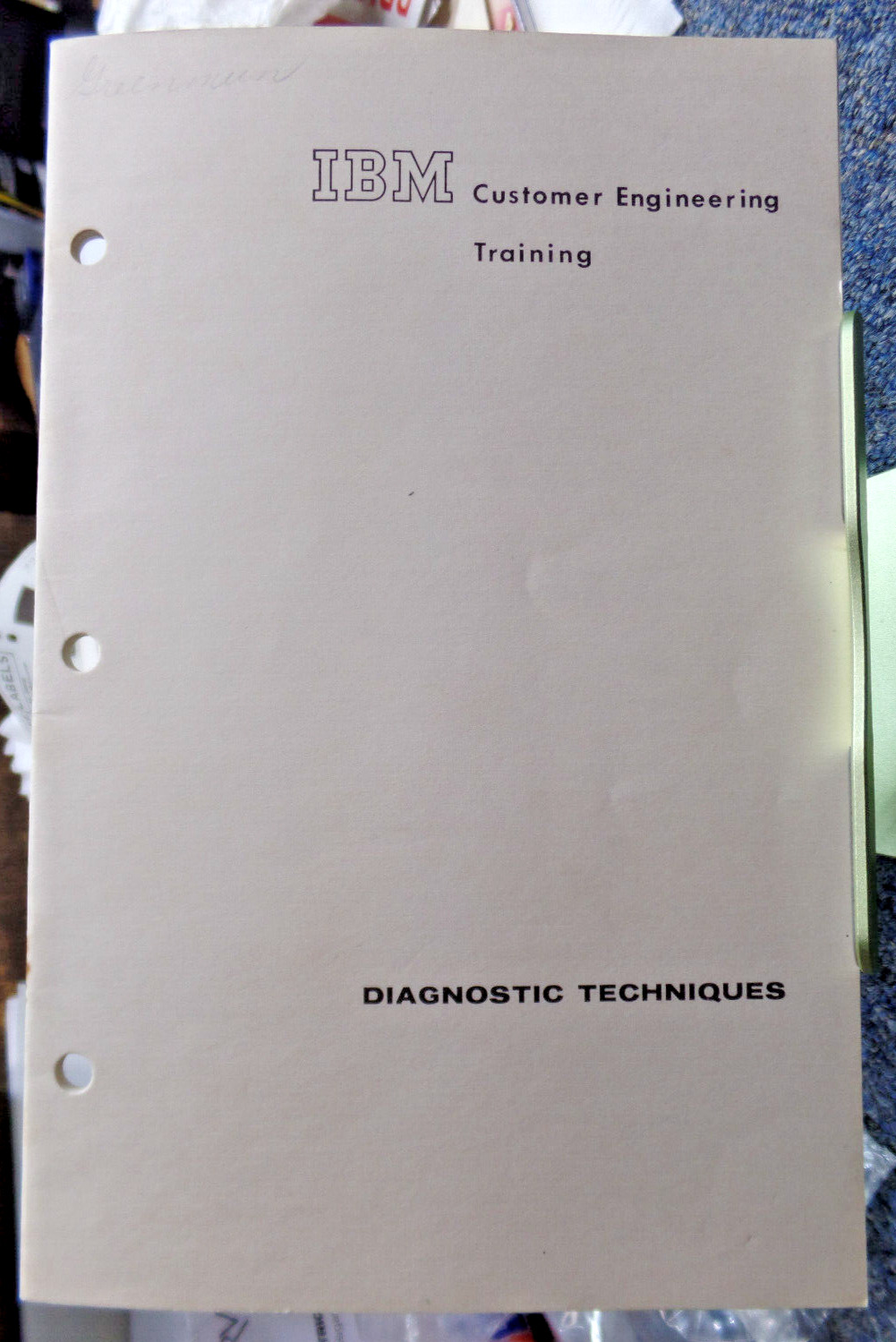 1957 IBM Customer Engineering Training Diagnostic Techniques 29 Page Booklet