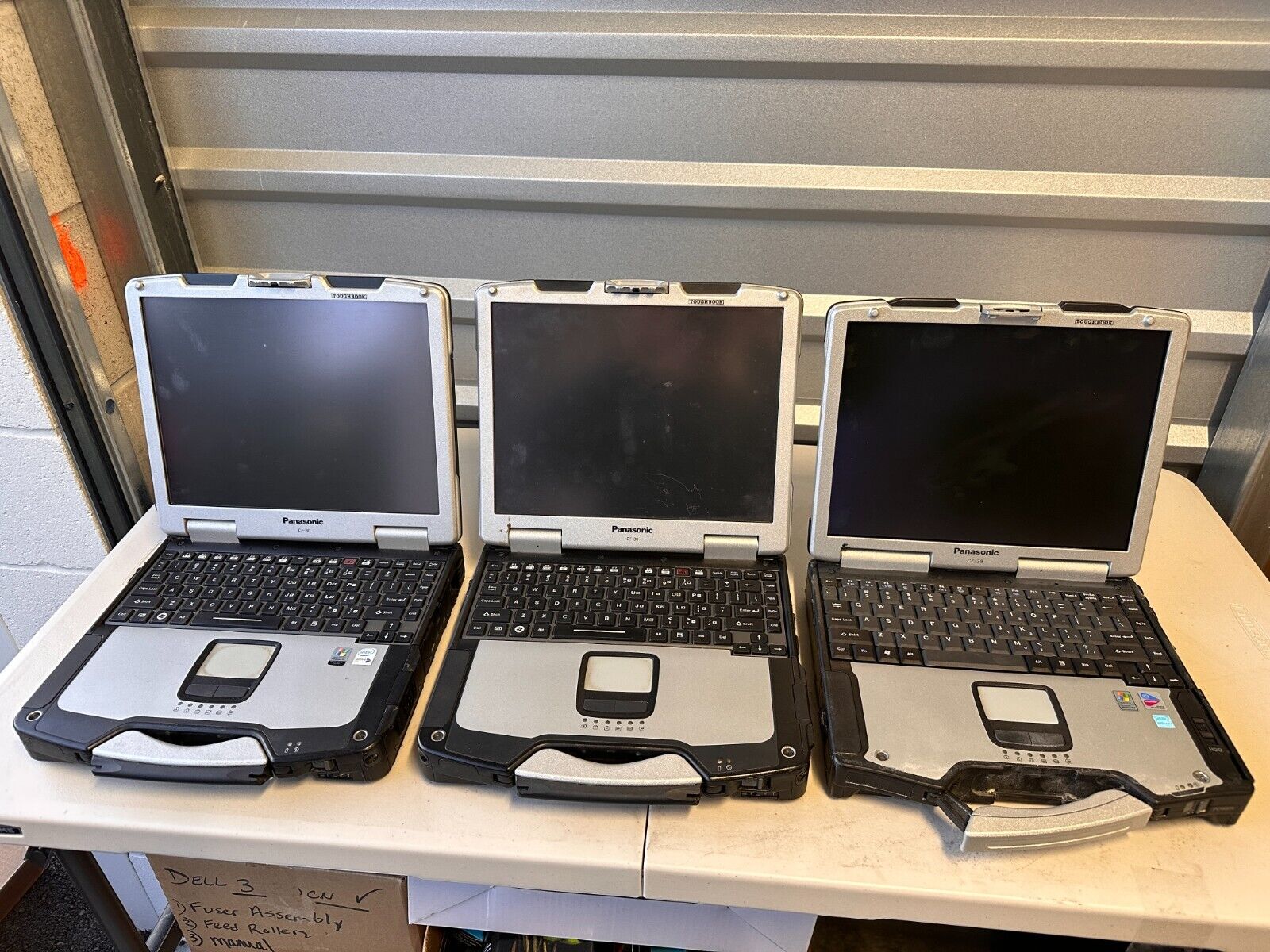 Lot of 3 Panasonic Toughbook Laptops (Intel i5, Windows 8) CF-30, CF-29