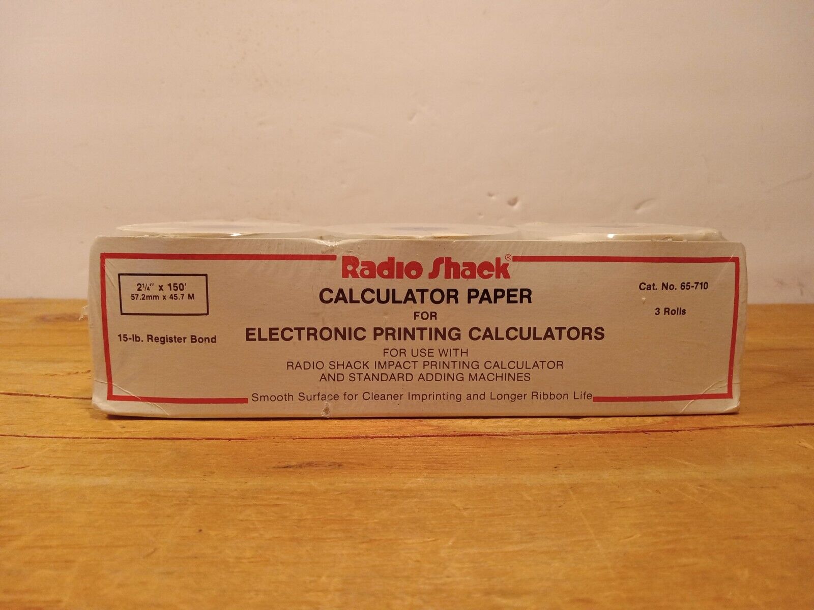 3 Rolls Radio Shack 65-710 Paper For Electronic Printing Calculators 2-1/4”    F