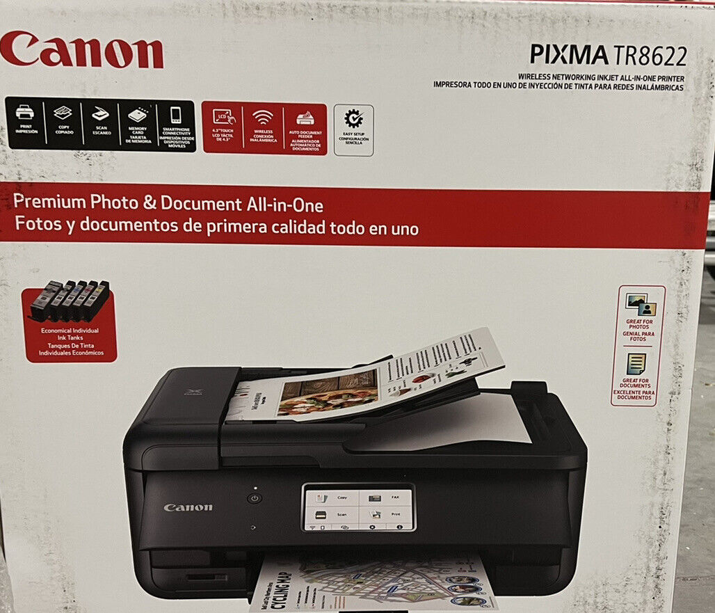 NEW Canon TR8622a (8322) All In One Printer WIreless-Photo Card-Color Printing