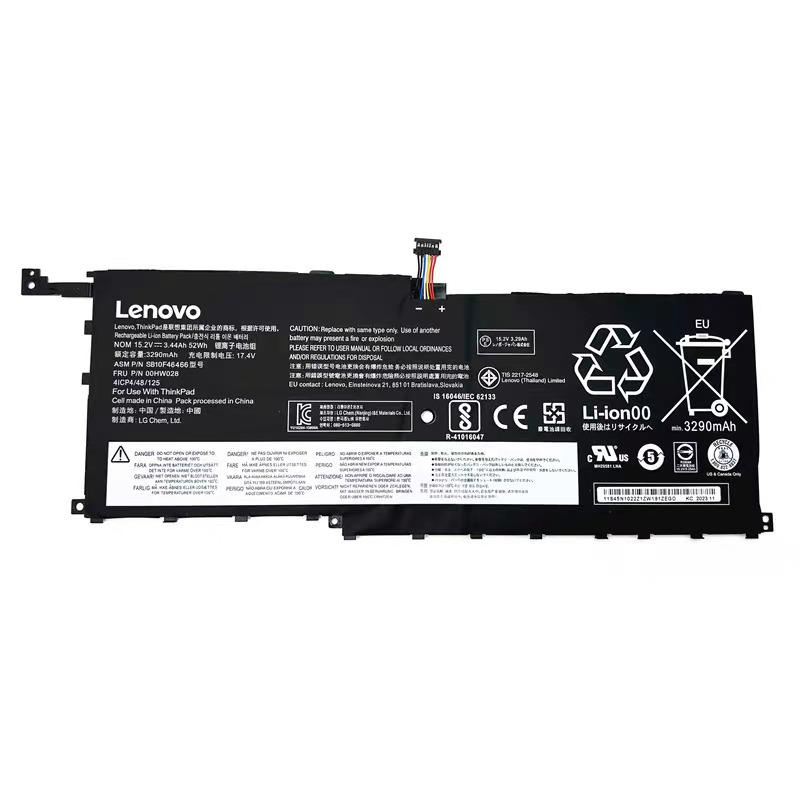 OEM 00HW028 00HW029 Battery For Lenovo ThinkPad X1 Carbon 4th Gen X1 Yoga 52Wh