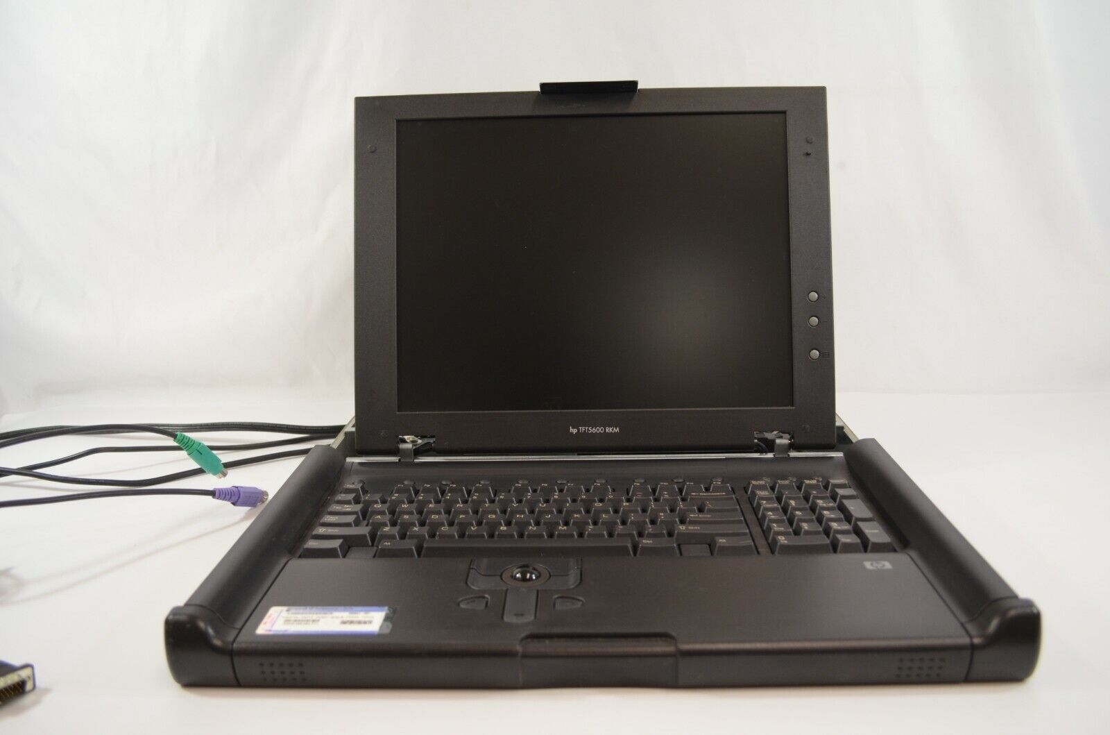 HP TFT5600 RKM Rackmount LCD Monitor Keyboard Mouse USB No Rails NEEDS REPAIR
