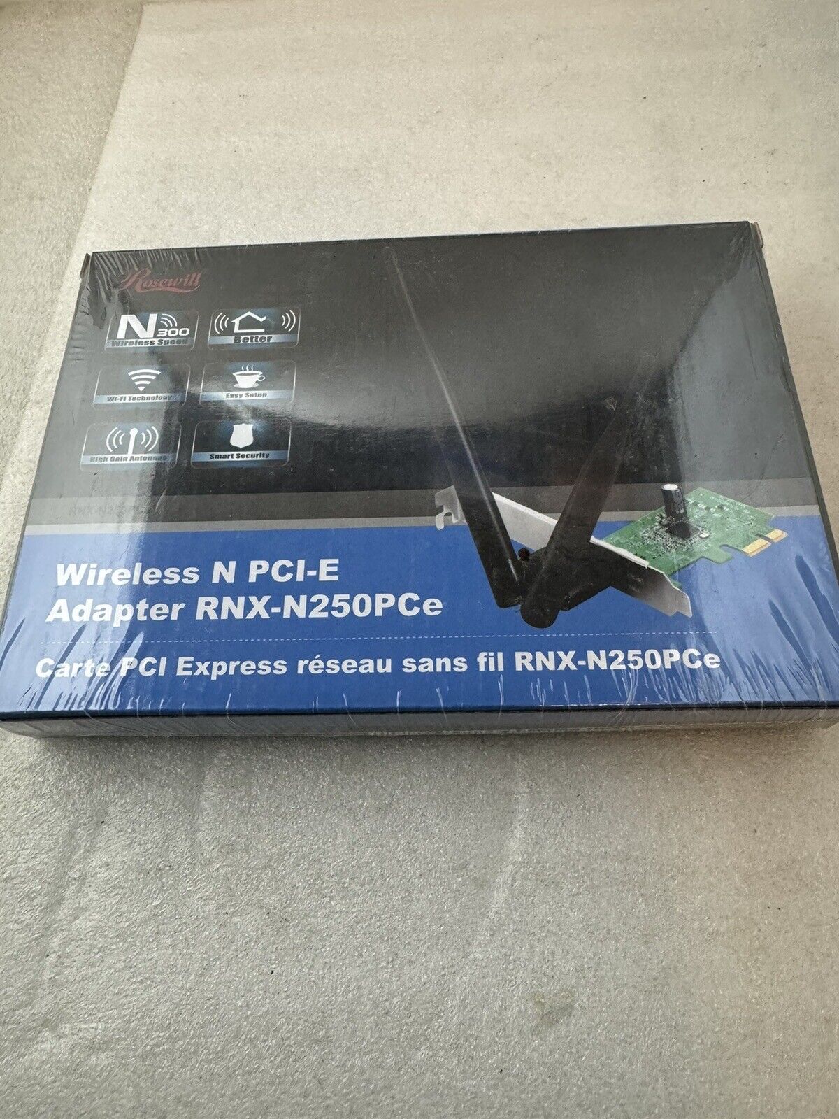 300Mbps Wireless-N MIMO PCI Express (PCIe) Card w/Dual 5dBi Antennas