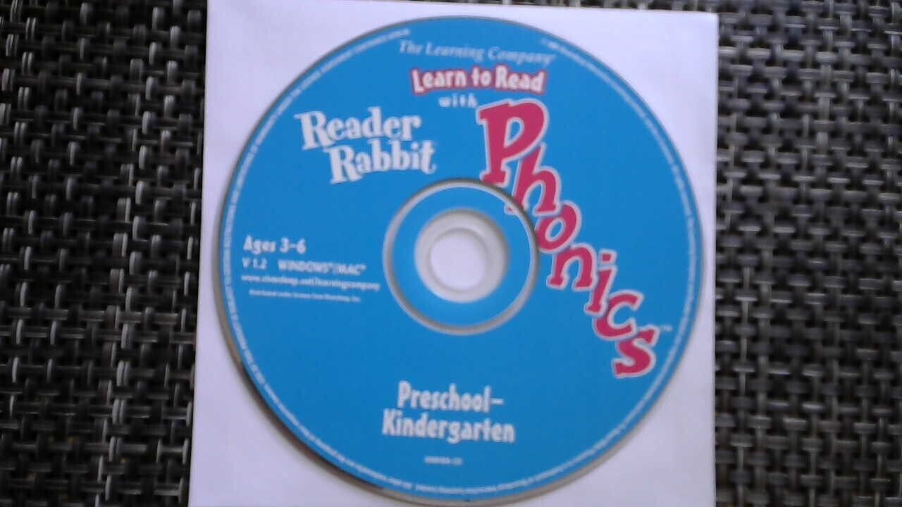 Reader Rabbit: Learn to Read with Phonics Pre-K Ages 3-6 (PC, 2001)
