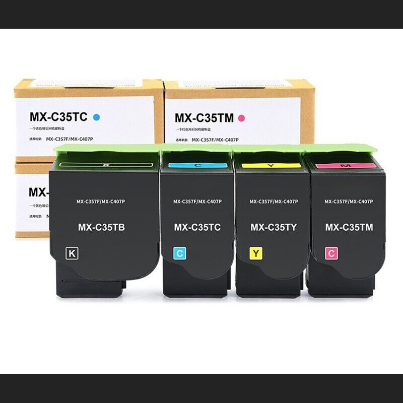 Toner Cartridges BCMY for Sharp MX-C35TBCMY MX-C357F MX-C407P Printer High Yield