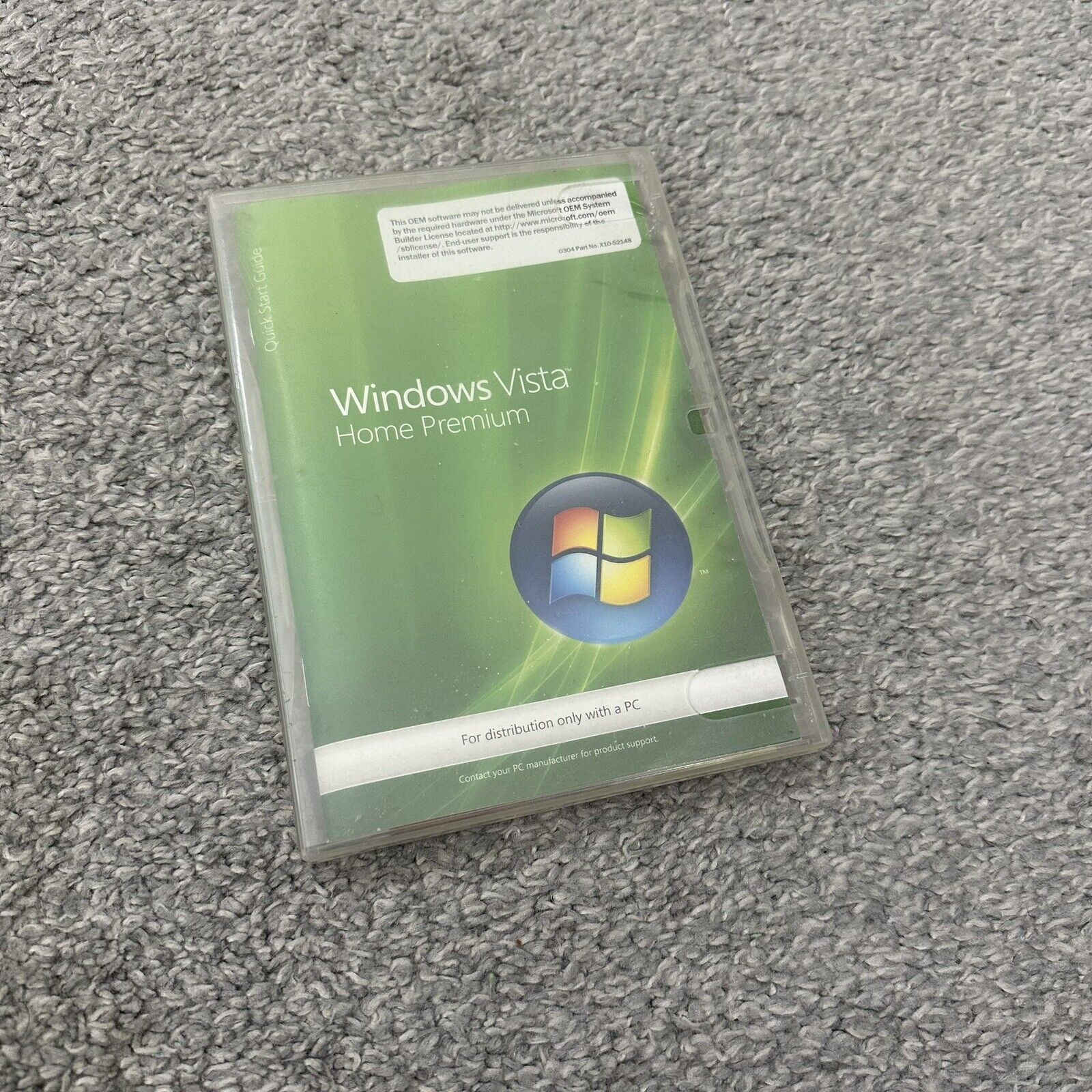 Microsoft Windows Vista Home Premium OEM disc 32bit DVD With Product Key