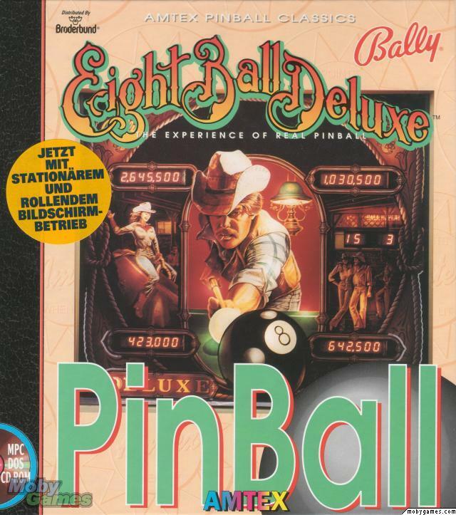 Eight Ball Deluxe w/ Manual PC classic cowboy western bally pinball game FLOPPY