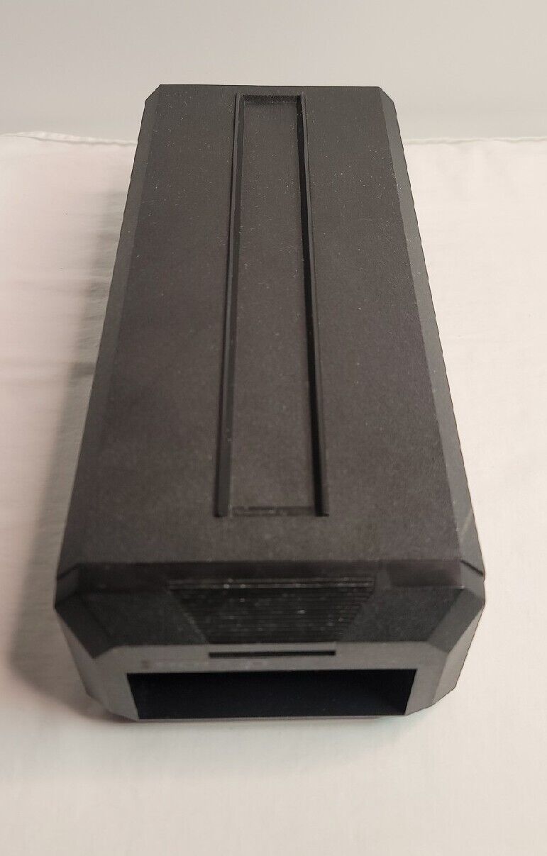 Vintage Black Posso The Media Box 16 Cassette Tapes Plastic Storage Case 
