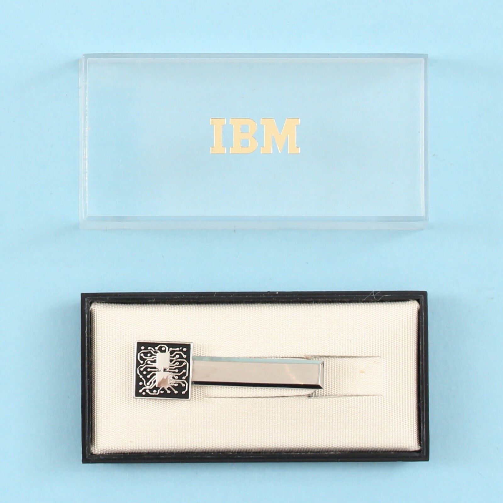 Vintage 1970’s IBM Computer Enamel Circuit / Chip Tie Pin with Original Box