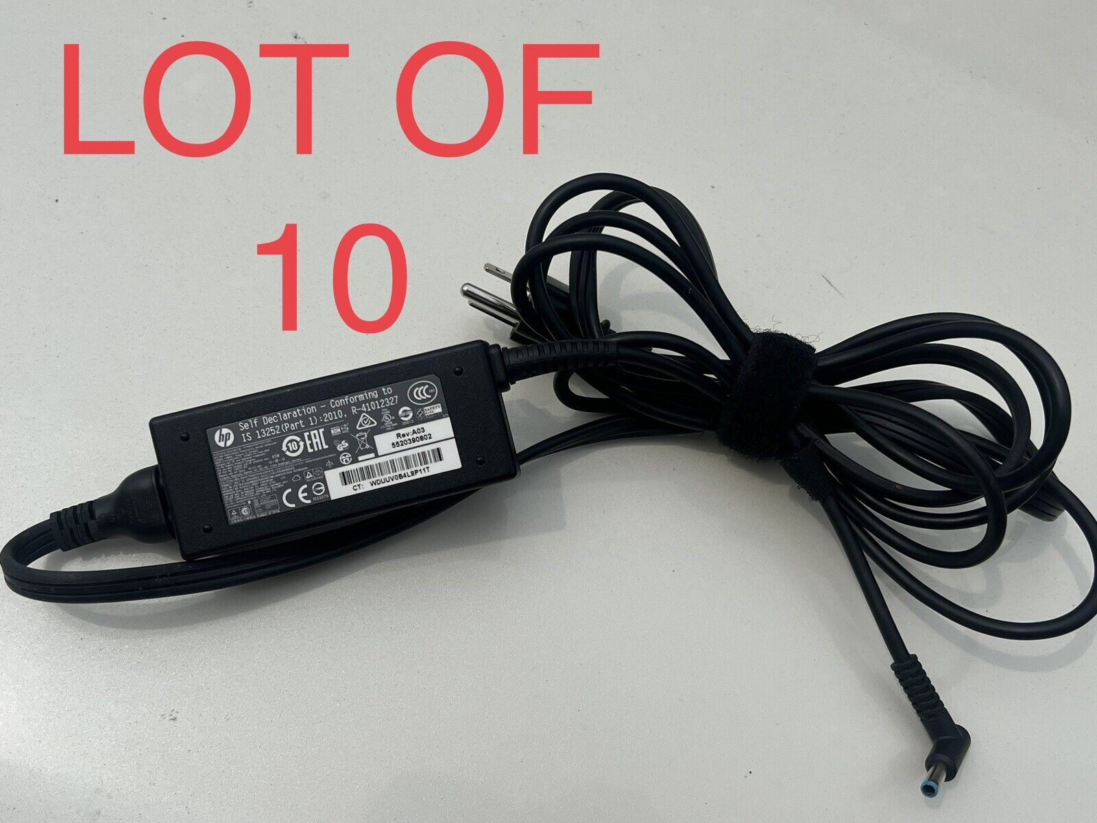LOT OF 10 OEM HP Laptop AC Adapter Power Supply Charger 741727-001 45W Blue Tip