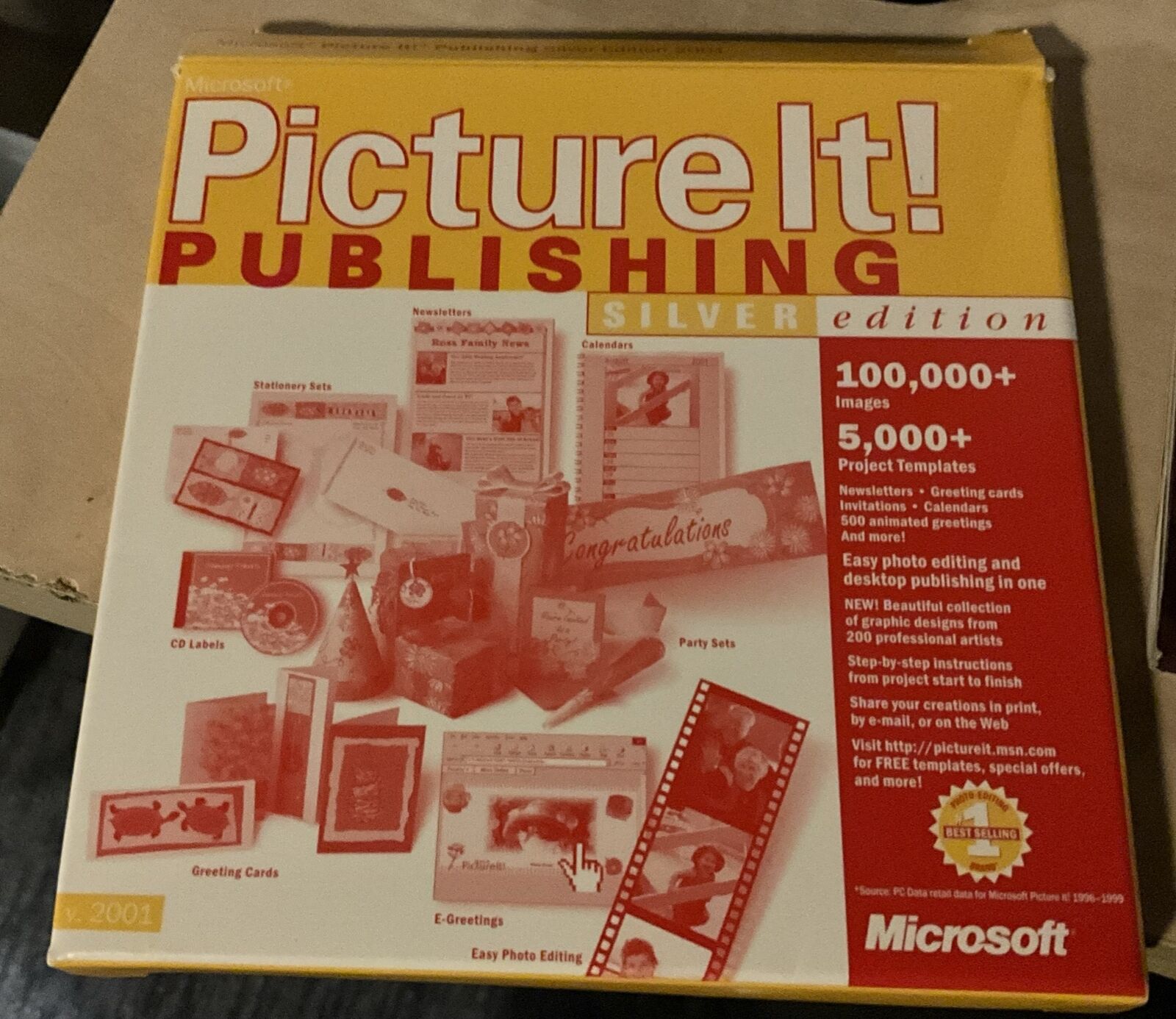 Microsoft Picture It Publishing Silver Edition 2001 4-Disc Set
