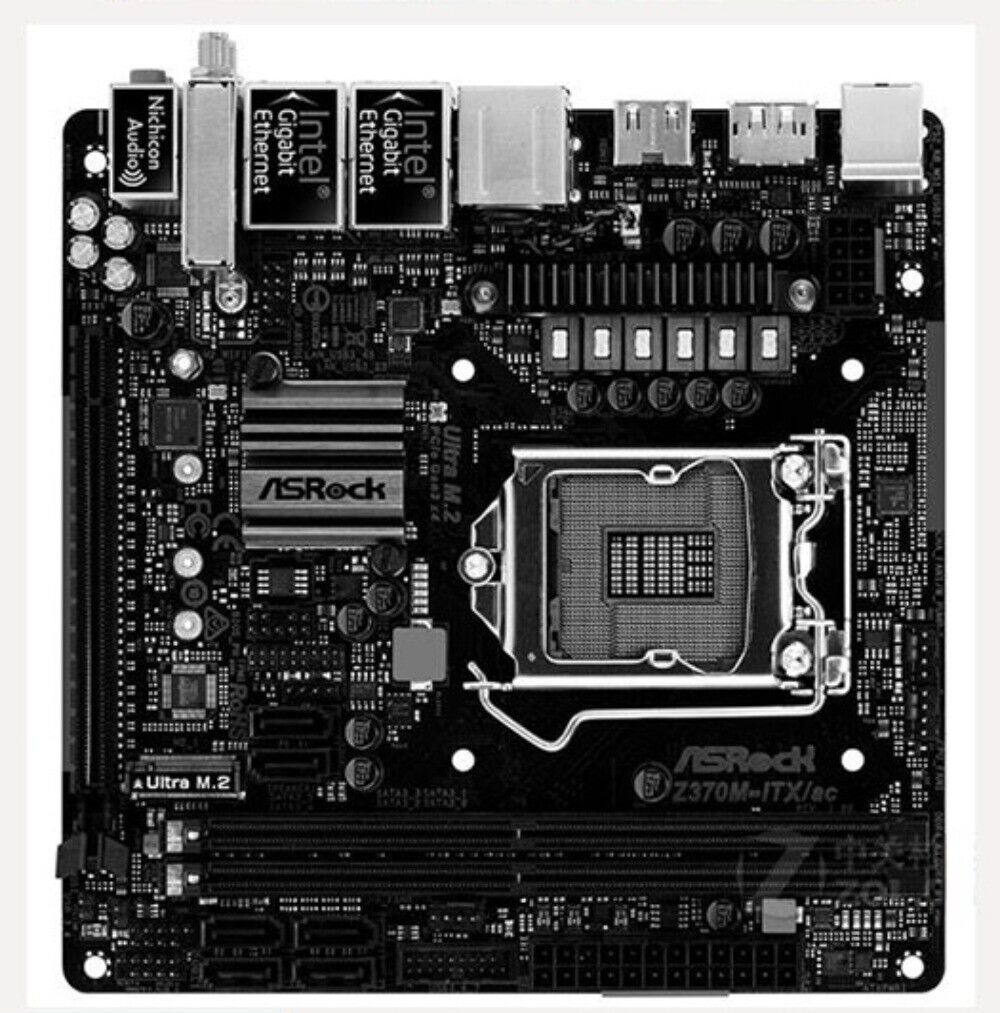 Z370M-ITX For ASRock Z370M-ITX/ac Desktop Motherboard Z370 DDR4 LGA 1151