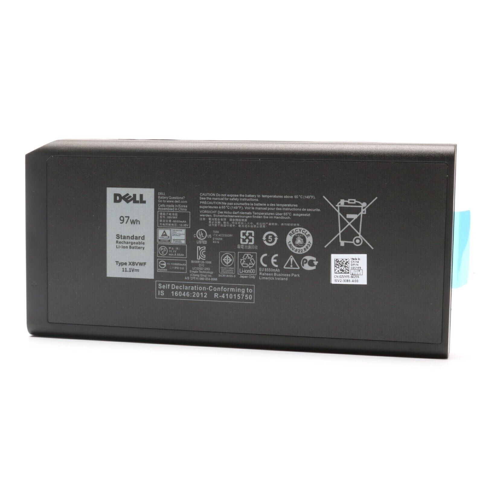 9-CELL NEW OEM Genuine 97Wh X8VWF Battery For Dell Latitude 5404 7404 5414 7414