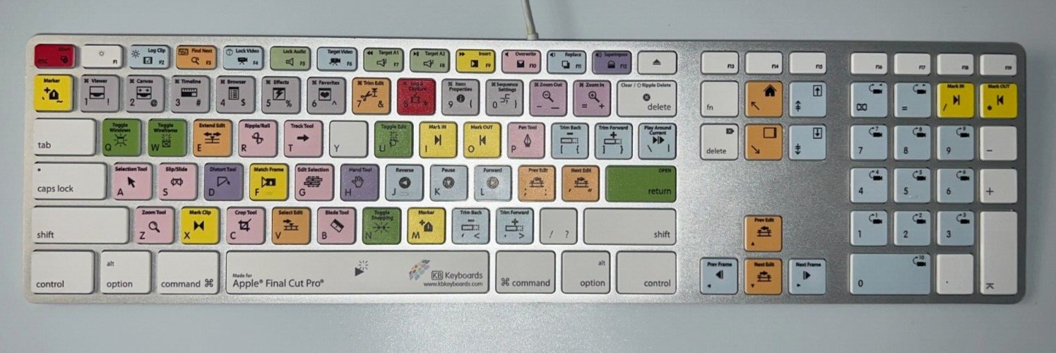 APPLE LOGIC KEYBOARD FOR APPLE FINAL CUT WIRED USB ( A1243)  MULTICOLOR