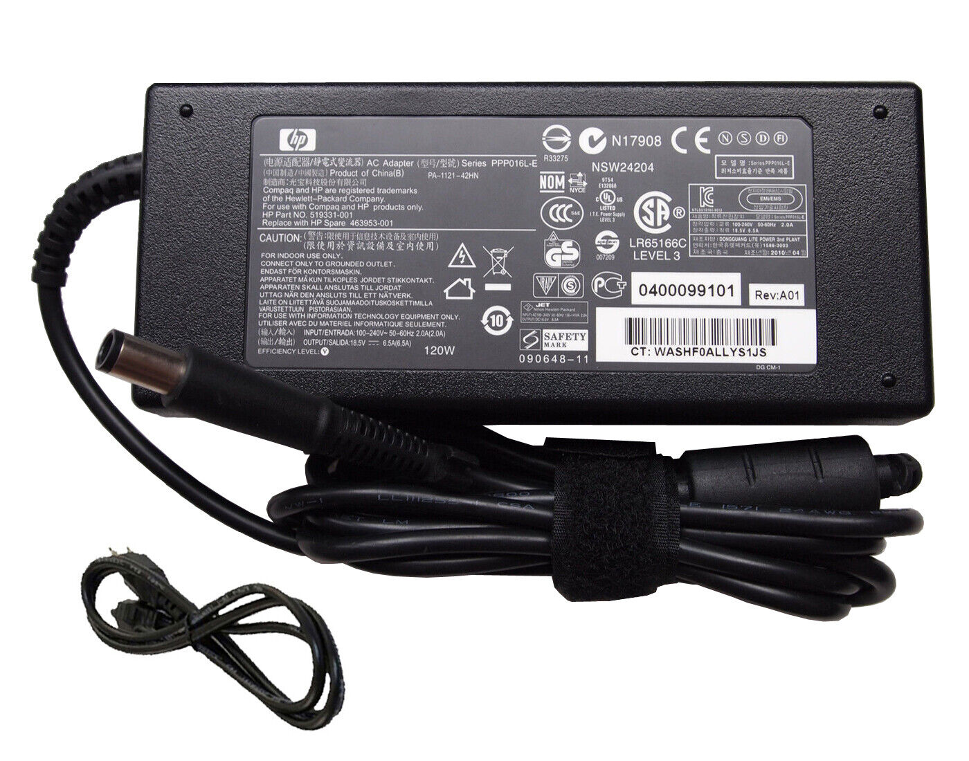 Original 120W AC Adapter Fr HP Compaq PPP016H 384022-002 391174-001 Power Supply