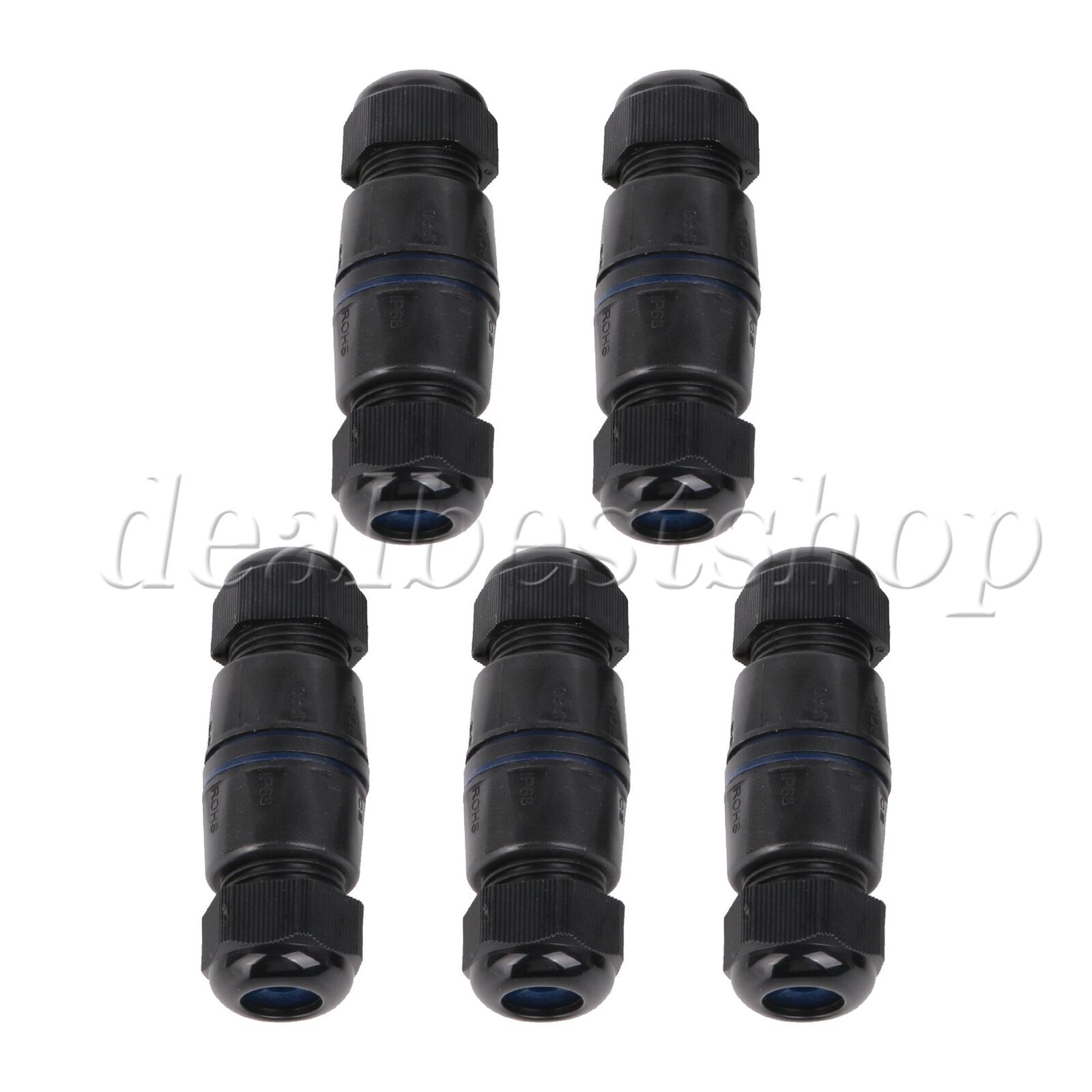 5 PCS IP68 Double Cable Wire Connector RJ45 for Outdoor LED Equipment