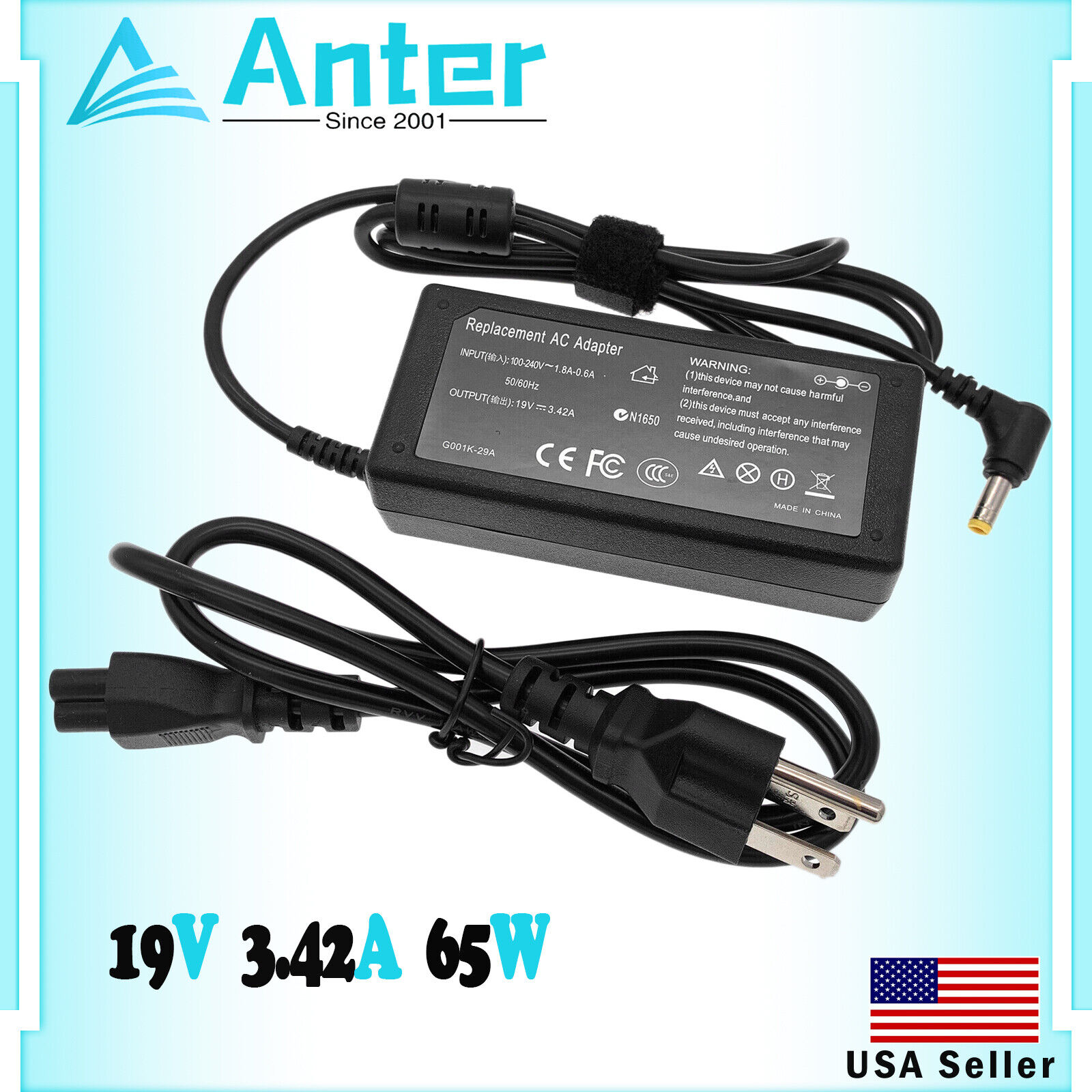 65W AC Adapter Charger For ASUS R556LA-MH31 R556LA R556L Notebook PC Power Cable