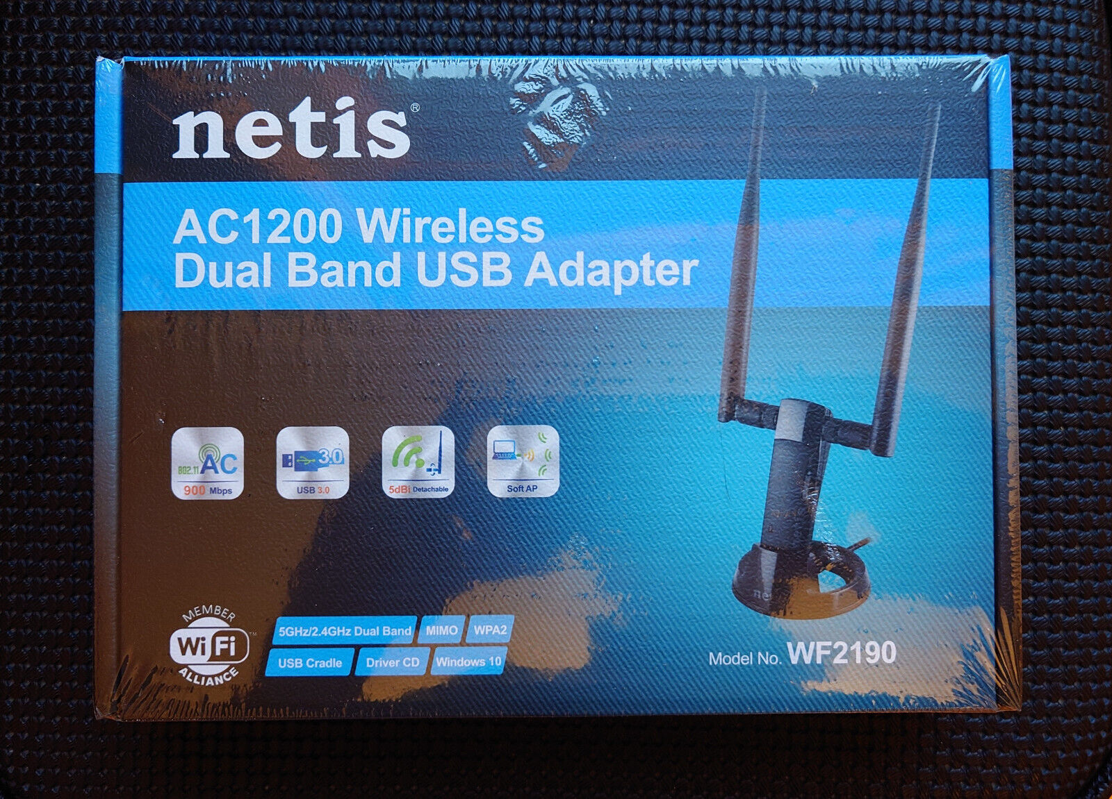 Netis AC1200 Wireless Dual Band High Power USB Adapter Model WF2561 WIFI -sealed