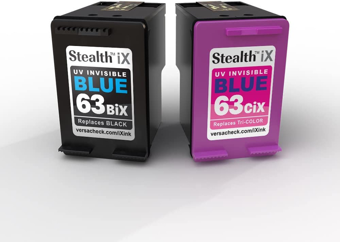 Versaink Stealth Ix Ink - HP 63Bix & 63Cix Combo Pack - Invisible Ink Replacemen